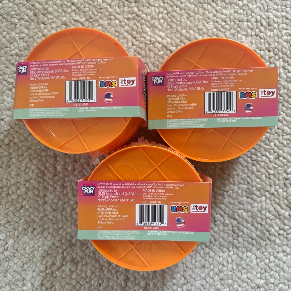 NEW Lot of 3 Crazy Fun Mystery Dumpling Sherbert Edition Orange Scented RMS - Picture 2 of 2